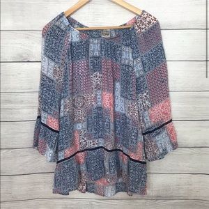 Nordstrom Como Vintage Boho Floral Long Sleeve Top